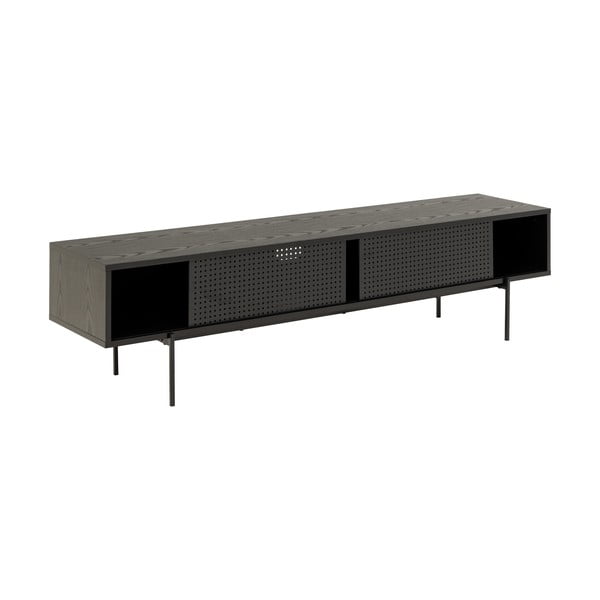 Mobile TV basso nero effetto frassino 180x44,5 cm Angus - Actona-image-3