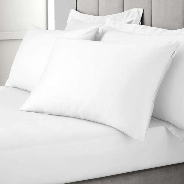 Set copripiumino e federa bianco in raso di cotone per letto matrimoniale e per letto esteso 230x220 cm Cotton Sateen – Bianca-image-2