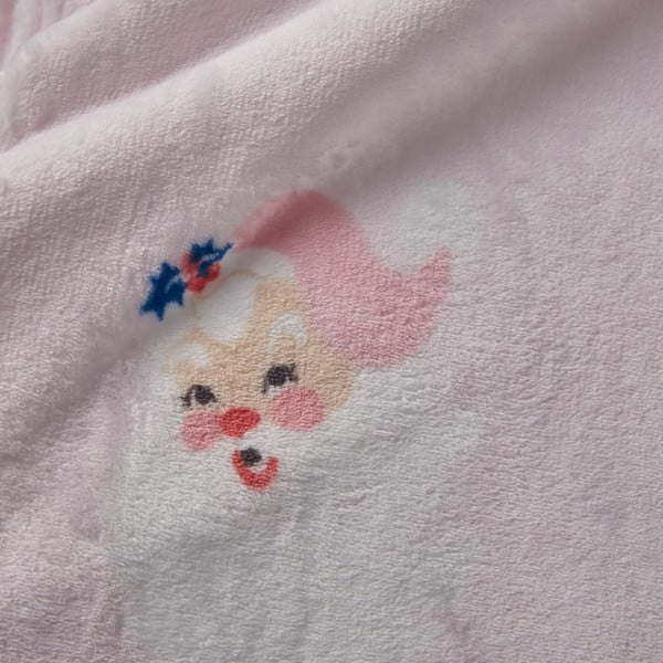 Coperta rosa chiaro in micropile a tema natalizio 130x170 cm Vintage Christmas Santa – Catherine Lansfield-image-2