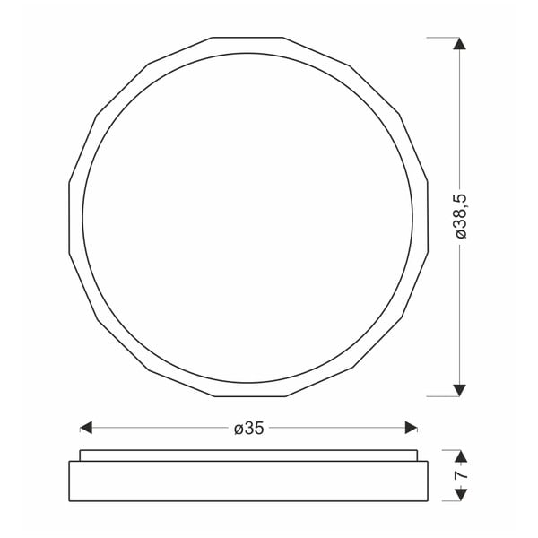 Apparecchio da soffitto a LED in colore naturale ø 38,5 cm Cadix - Candellux Lighting-image-1