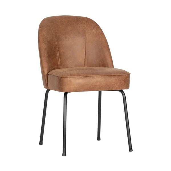 Sedie da pranzo in set marrone cognac in pelle 2 pz Vogue – WOOOD