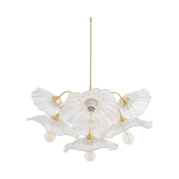 Lampadario dorato in vetro con intensità regolabile ø 70 cm Nugget – Jotex