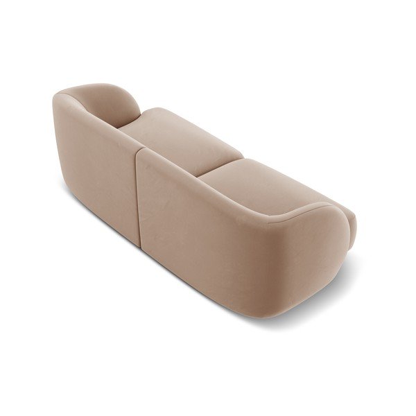 Divano in velluto beige 184 cm Miley - Micadoni Home-image-3