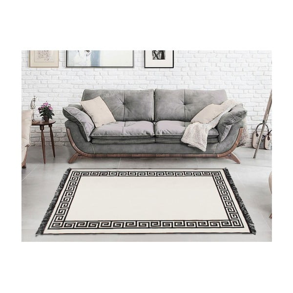 Tappeto bifacciale beige e nero Justed, 80 x 150 cm - Cihan Bilisim Tekstil-image-4