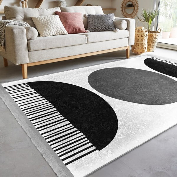 Tappeto bianco-nero 160x230 cm - Mila Home-image-1