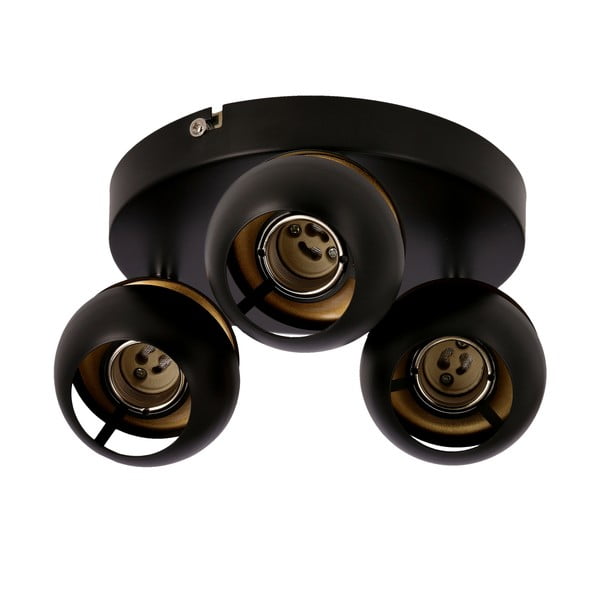Lampada da soffitto con paralume in metallo nero-oro 26x26 cm Boni - Candellux Lighting-image-2