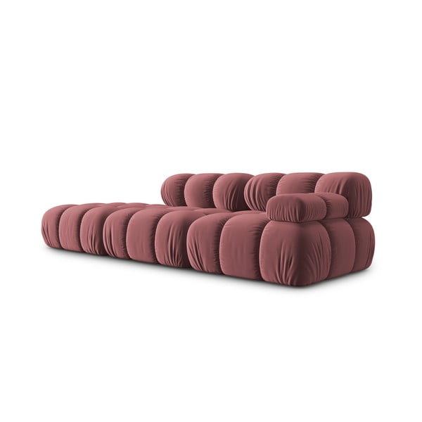 Divano in velluto rosa 282 cm Bellis - Micadoni Home-image-3
