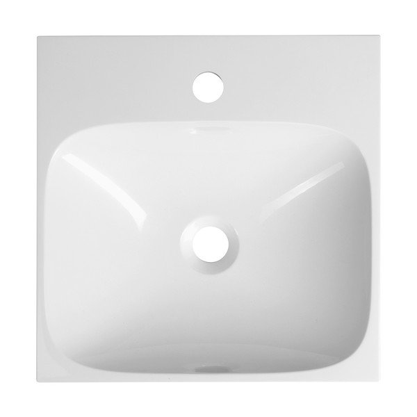 Lavabo bianco in composito minerale 40x40 cm Emona – Sapho-image-3