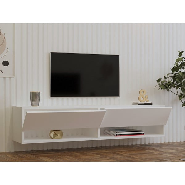 Mobile TV bianco 141x31x30 cm Arges - Kalune Design-image-3