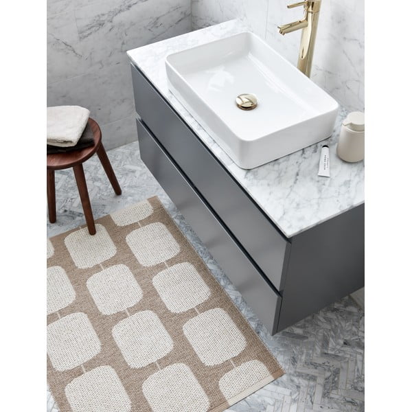 Passatoia da interno/esterno beige/color crema 70x200 cm Sten Light Nougat – Pappelina-image-1