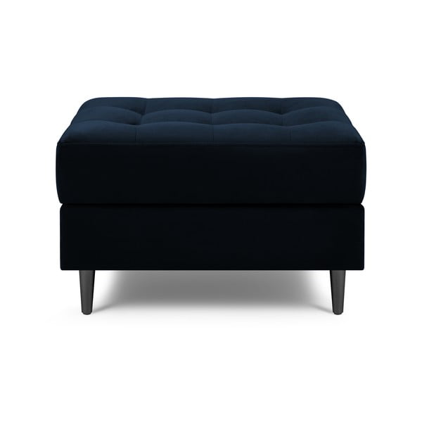 Poggiapiedi in velluto blu Santo - Milo Casa-image-3