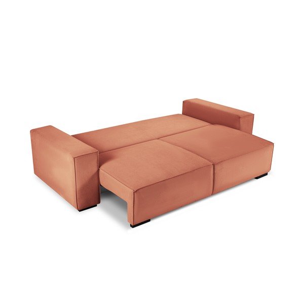 Divano letto in velluto a coste rosa Azalea - Mazzini Sofas-image-3