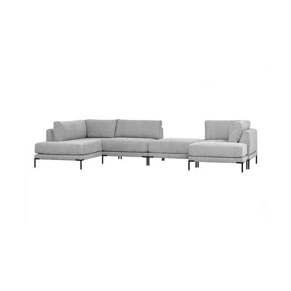 Modulo divano grigio chiaro (angolo sinistro) Couple - WOOOD-image-3