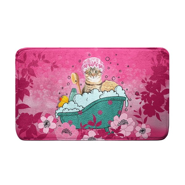 Tappetino da bagno rosa 45x75 cm Chatibulle - douceur d'intérieur