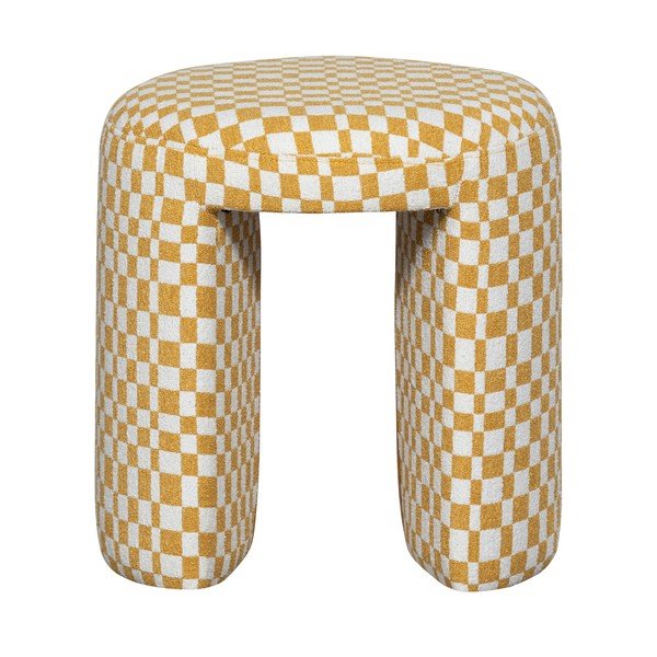 Sgabello giallo imbottito Charlie – WOOOD