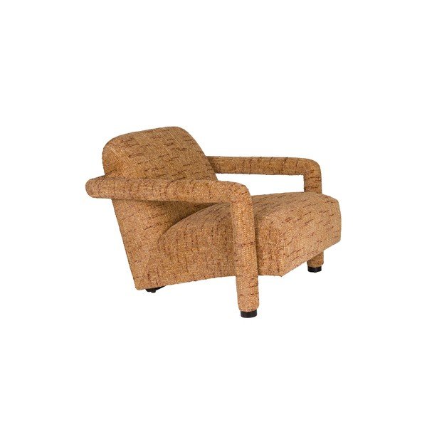 Poltrona gialla con rivestimento in ciniglia Kent – Dutchbone