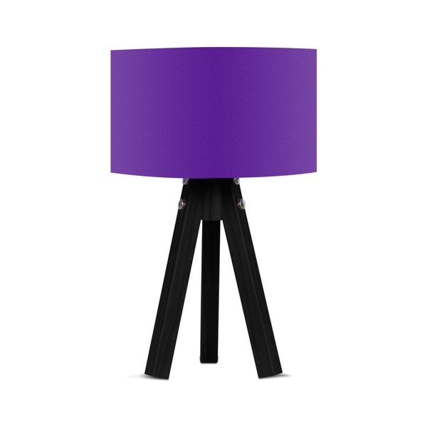 Lampada da tavolo con paralume viola Blackie - Kate Louise