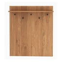 Appendiabiti da parete in legno di quercia in colore naturale con ripiano Abies - The Beds