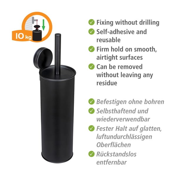 Scopino nero autoportante in acciaio Pavia - Wenko-image-3