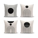 Federe nere e beige in set da 4 43x43 cm - Minimalist Cushion Covers