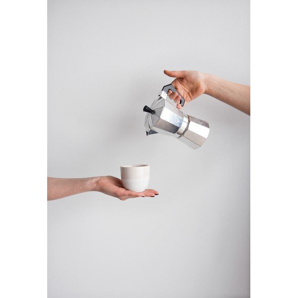 Tazza in gres rosa e bianco, 200 ml Dust - ÅOOMI-image-2