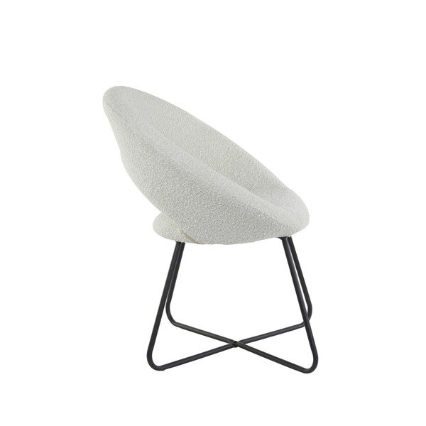 Poltrona bianca in tessuto bouclé Antony - Light & Living-image-2