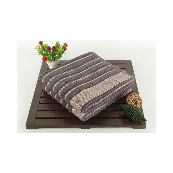 Set di 2 asciugamani Bombeli Black, 50 x 90 cm - Foutastic