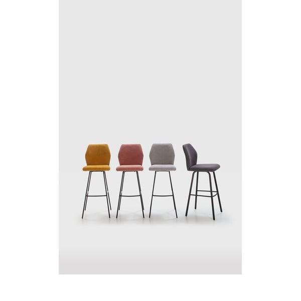 Sgabelli da bar in colore senape in set di 2 75 cm Pol - Marckeric-image-1