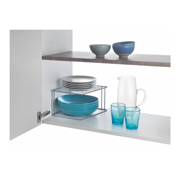 Ripiano aggiuntivo argentato in acciaio 25x25 cm Boxe – Metaltex-image-1