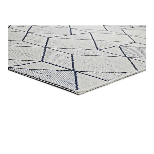 Tappeto da esterno color crema e blu , 140 x 200 cm Elba Geo - Universal-image-1