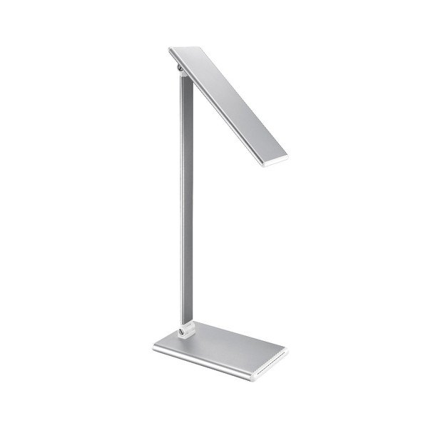 Lampada da tavolo in argento con luce LED Hawking - SULION-image-2