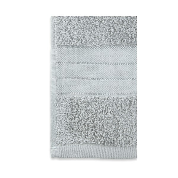 Set di 4 asciugamani in spugna di cotone grigio chiaro 50x100 cm - Good Morning-image-2