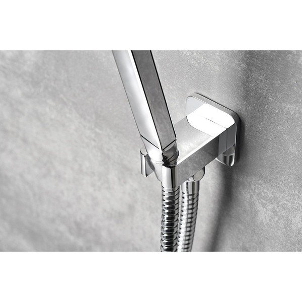 Parte in ottone per attacco doccia in argento lucido Jumper - Sapho-image-1