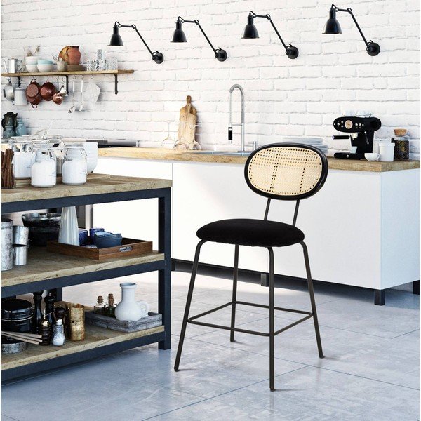 Sgabello da bar nero Osaka - Mauro Ferretti-image-1