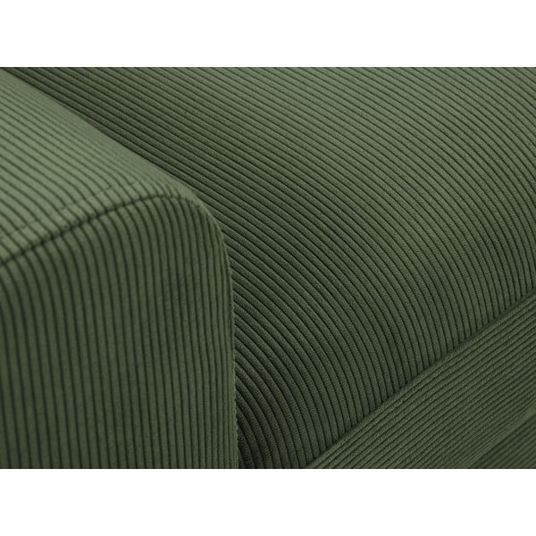 Divano letto in velluto a coste ad angolo verde, angolo destro Jazz - Kooko Home-image-1
