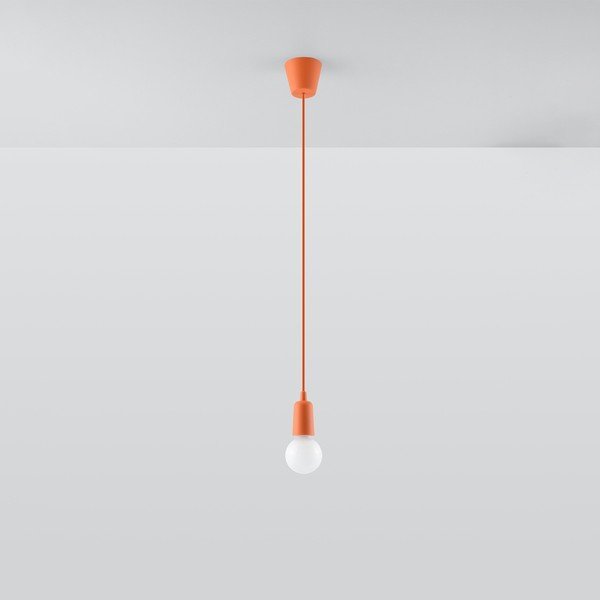 Lampada a sospensione arancione ø 5 cm Rene - Sollux-image-3