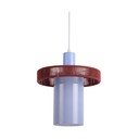 Lampadario burgundy/azzurro in vetro ø 25 cm Firenze Long – Leitmotiv