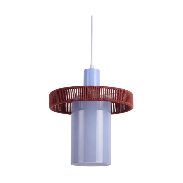 Lampadario burgundy/azzurro in vetro ø 25 cm Firenze Long – Leitmotiv