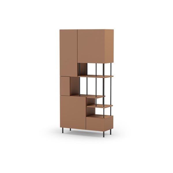 Libreria color mattone 84x175 cm Perla - Marckeric-image-2