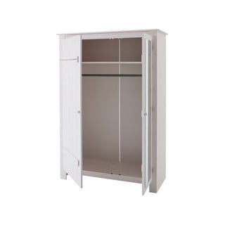 Armadio in legno di pino bianco con specchio 120x170 cm Bertram - Støraa