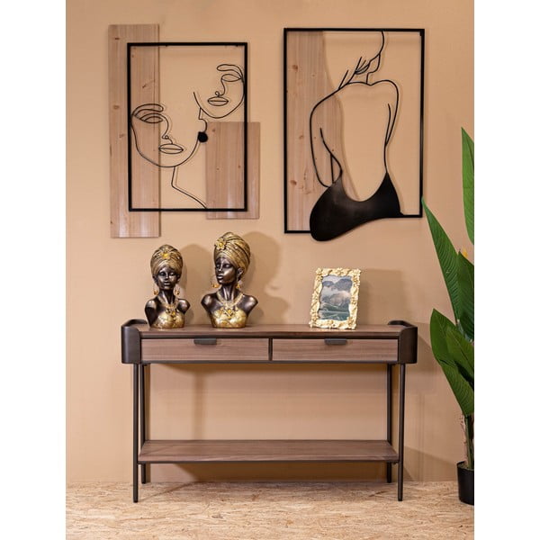 Consolle marrone in legno di abete 31x120 cm Toronto - Mauro Ferretti-image-1