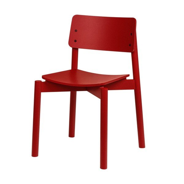 Sedia da pranzo rossa impilabile Wem – noo.ma