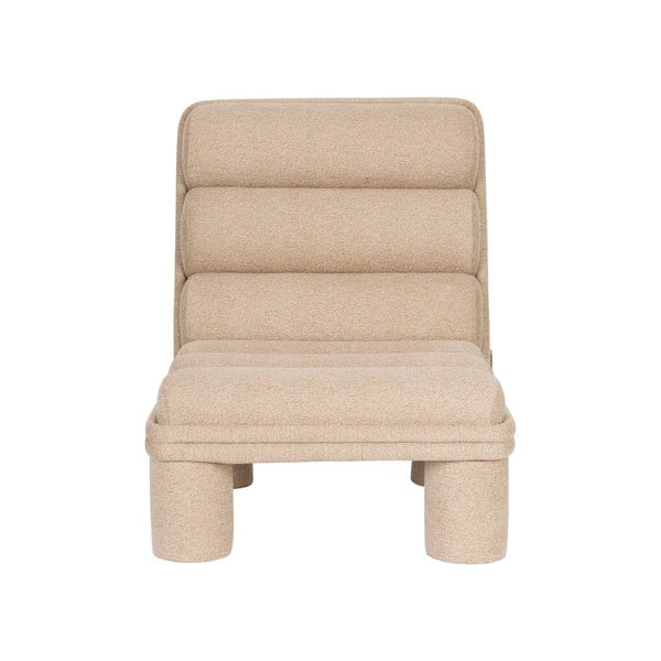 Poltrona beige con rivestimento in bouclé Fern – Dutchbone-image-2