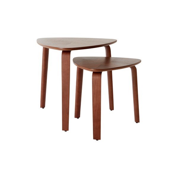 Set di tavolini con effetto noce 2 pz 55x56 cm Tulua – Jotex