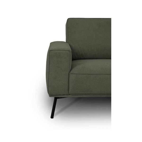 Divano angolare verde scuro (con penisola a destra/a L) con rivestimento in ciniglia Amsterdam – Scandic-image-4