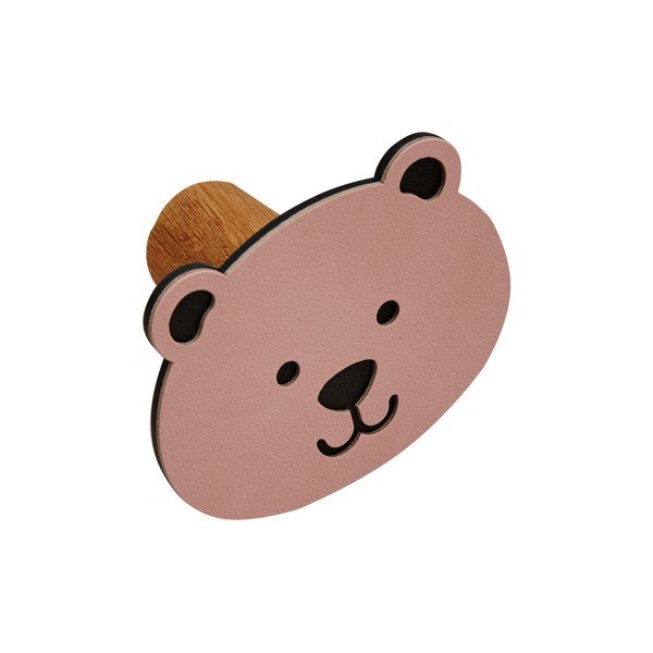 Gancio da parete rosa in acciaio Bear Dot Nupo – LIND DNA-image-1