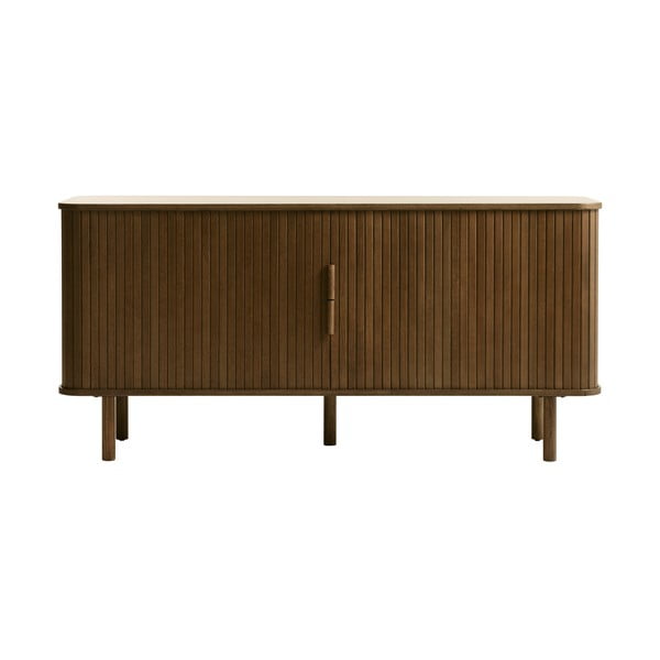 Cassettiera bassa marrone in rovere con ante scorrevoli 76x160 cm Cavo - Unique Furniture