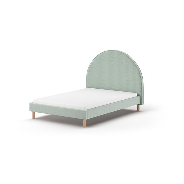 Letto singolo imbottito verde con griglia 140x200 cm MOON - Vipack-image-2