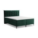 Letto boxspring verde scuro con contenitore 180x200 cm Mikana – Makamii