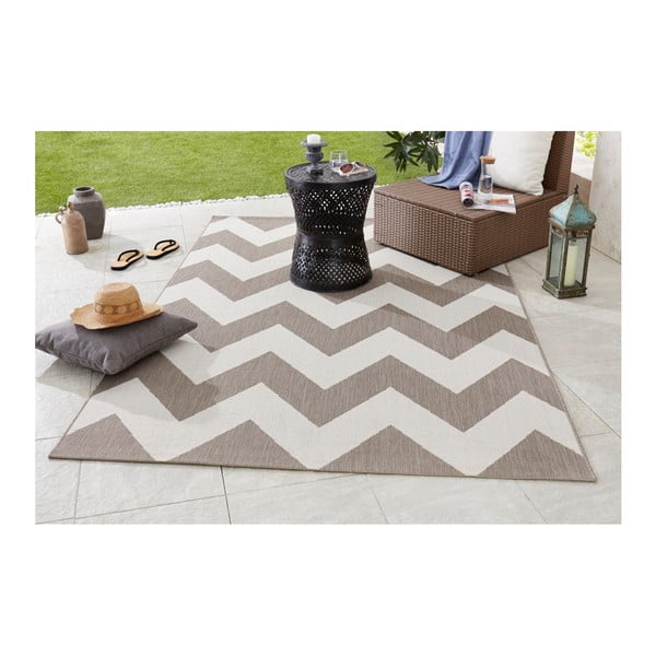 Béžovobílý koberec vhodný do exteriéru Bougari Unique, 160 x 230 cm-image-3